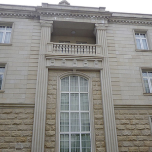 干挂大理石外墙别墅室外石门套窗套包边天然石材护墙板