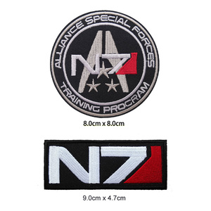 质量效应n7 mass effect 星联士兵布贴 游戏徽章衣服diy刺绣补丁