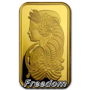 [旭初]瑞士pamp 财富女神 防伪版 1盎司普制卡封金章 金条