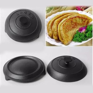 电鏊子煎饼家用大号老式加厚烙馍饼折铸铁锅烙饼煤炉摊饼凹面.
