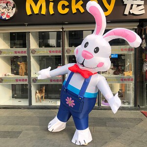 卡通人偶服搞怪舞台表演行走人偶服装兔子充气服创意演出道具衣服