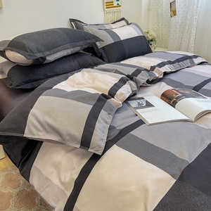 北极人专柜高档罗来北欧风四件套四季通用水洗棉床单被套学生宿舍