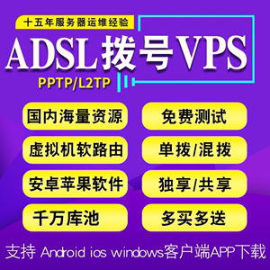 PPTP拨号VPS服务器节点换地址电脑手机租用L2TP软路由国内长效S5