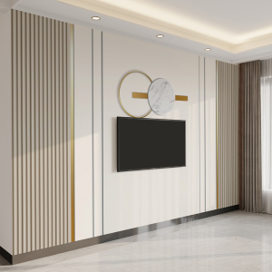 2022新款电视机背景墙壁纸简约现代客厅轻奢线条墙布影视墙纸壁画