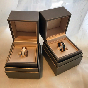 bvlgari/宝格丽慈善款小红人戒指18k玫瑰金黑白陶瓷男女情侣对戒