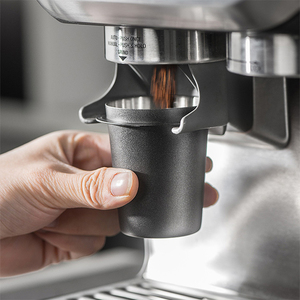 304不锈钢咖啡机接粉杯现磨咖啡豆量杯闻香杯51/53/58通用接粉器