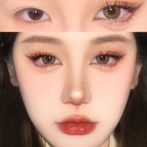 茶色落日美瞳自然纯欲女半年抛大直径隐形眼镜官网正品季抛年抛tn