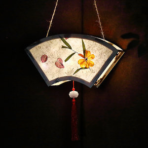 新年手工灯笼diy材料包古风花草纸灯手提汉服小创意花灯