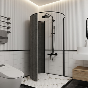 卫生间隐形浴帘弧形