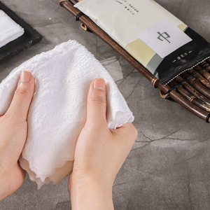 【定制】天鹅绒 饭店用一次性湿毛巾酒店餐饮用定制定做logo加厚