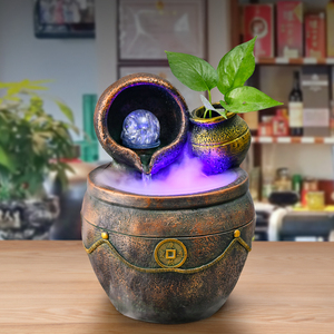 转运珠风水系列摆件流水球落地循环 店铺生财源滚滚加湿器家