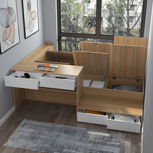 榻榻米床带脚踏