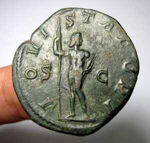 舞殿古罗马铜币r8424bx9x塞斯特提*戈尔迪安三世19.4g*众诚评级au