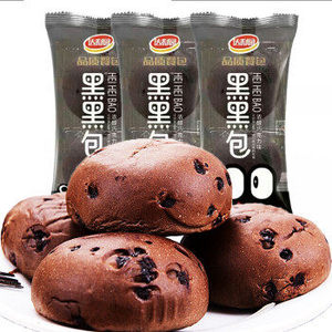 达利园黑黑包浓醇70g巧克力味营养糕点早餐手撕口袋面包休闲零食