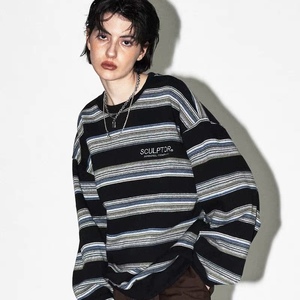 李子璇同款 sculptor官方正品 22春夏薄款经典款条纹百搭卫衣现货