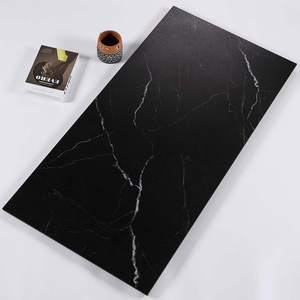 现代轻奢 黑色哑光大理石瓷砖黑白根通体砖商业场所防滑耐磨地砖