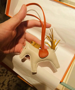 代购hermes/爱马仕 rodeo 小马流苏配饰牛皮新款包包挂件挂饰小号