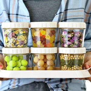 仓鼠食物收纳盒 可爱旅行密封罐玻璃小号便携零食分装瓶糖果收纳