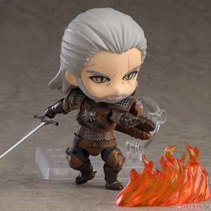 巫师3游戏周边q版杰洛特手办粘土gsc模型人偶玩具公仔摆件可动