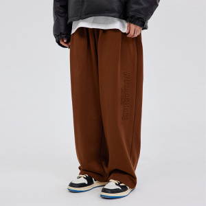 【wut官方店】凛冬系列 原创设计 浮雕立体logo垂感休闲男女长裤