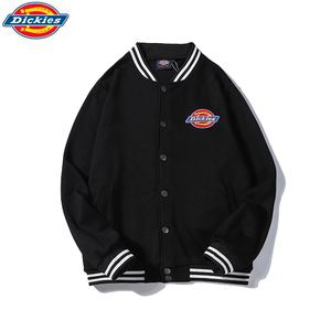 dickies 欧美迪克斯运动休闲宽松男女情侣秋冬加绒外套潮牌棒球服