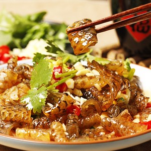 凉拌qq鱼皮酒店饭店餐饮用特色半成品凉菜开袋即食素菜冷菜盘零食