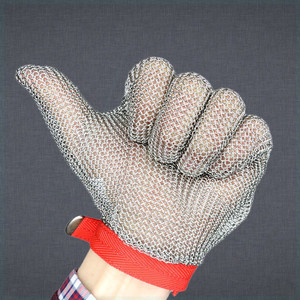 屠宰防刺手套服装裁剪验厂金属防护手套不绣钢丝防割手套杀.