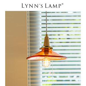 Lynn's立意 日式北欧风格玄关黄铜木艺床头飘窗吧台茶室复古吊灯