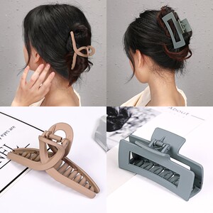 塑料发抓发夹后脑勺夹子盘发头饰女夏半扎发鲨鱼夹大号发量多抓夹