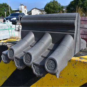 围墙瓦一体双面瓦片青瓦围墙压顶中式瓦片水泥围墙墙帽仿古小青瓦