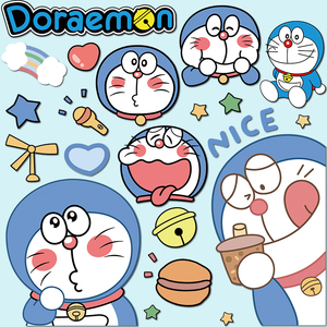 卡通可爱哆啦a梦叮当猫;蓝胖子贴画行李箱笔记本电脑手机壳贴纸