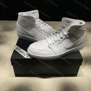 air jordan 1 mid aj1 纯白 高帮 乔1 2019款 554724-129