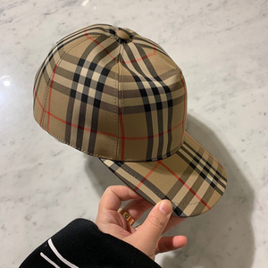 法国burberry巴宝莉帽子男女同款经典格纹棒球帽3.3直邮