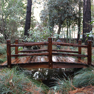 拱桥木桥庭院户外防腐木景观桥小桥定制公园花园园林仿古平桥阳台