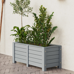 防腐木花箱户外实木种菜盆木质长方形特大花盆阳台种植箱木头花槽