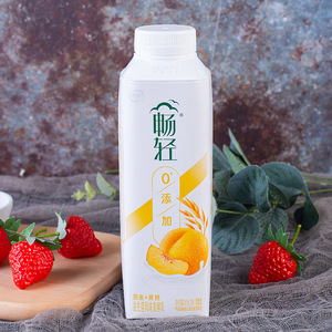 伊利畅轻草莓黄桃发酵乳营养酸奶营养美味健康饮用轻生活450g*6瓶