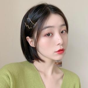 气质发夹女刘海侧边夹整理碎发前额发卡夏季一字夹适合短发的头饰