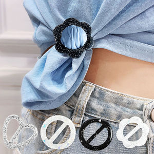 简约衣角打结扣扎衣服下摆固定收腰神器t恤衬衫短袖扣环女夏配饰