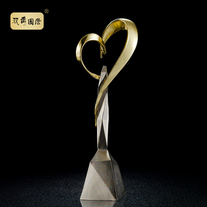 最美志愿者感动中国金属奖杯高端爱心定制定做创意制作颁奖奖杯