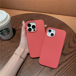 液态硅胶手机壳山茶红