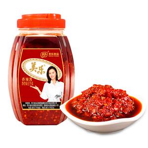 美乐香辣酱1kg 四川特产美乐牌富顺干锅辣椒酱麻辣酱商用餐饮专用