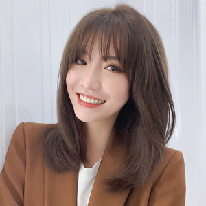 假发女长发真发2021年时尚新款全真人发自然锁骨发型全头套假发帽
