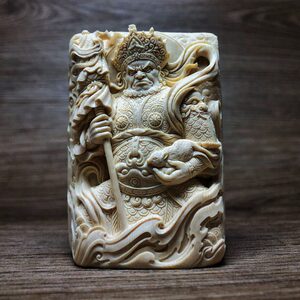 猛犸专家牙雕八大守护神关羽九龙赵公明度母吊坠牌子挂件摆件订制