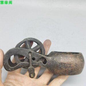 联店乡下收来的老物件木工铜墨斗古董古玩老一辈木瓦匠收藏品捡漏