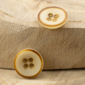 日式米色棉麻衬衫果实纽扣复古火烧焦黄色西服装钮扣毛衣开衫扣子