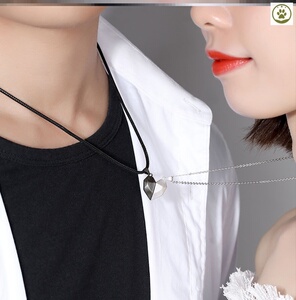 情侣项链磁铁吸情侣xl磁石项链相吸一对ins情侣款学生简约2021年