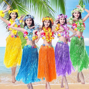 夏威夷狂欢派对沙滩舞会彩色花环草裙成人儿童节表演婚礼整蛊道具