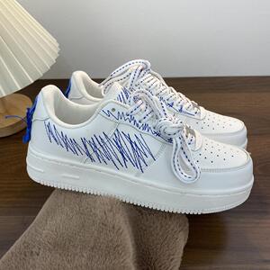 原创ins小众设计涂鸦小白鞋情侣休闲防滑板鞋港味学生百搭运动鞋