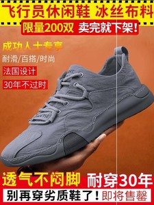 蒂尚飞行员空调鞋dishang法式冰丝透气速干帆布男鞋缓震鞋