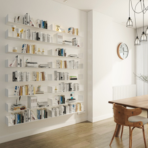 北欧墙上u型置物架金属壁挂隔板客厅背景墙装饰架收纳展示架书架